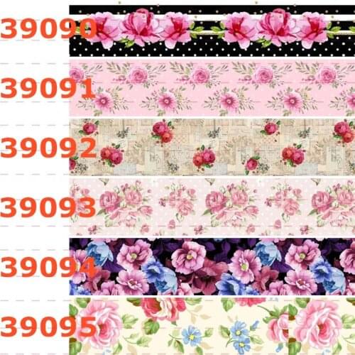 10yards - different sizes -Flowers pattern Grosgrain ribbon -beautiful flowers pattern printed ribbon