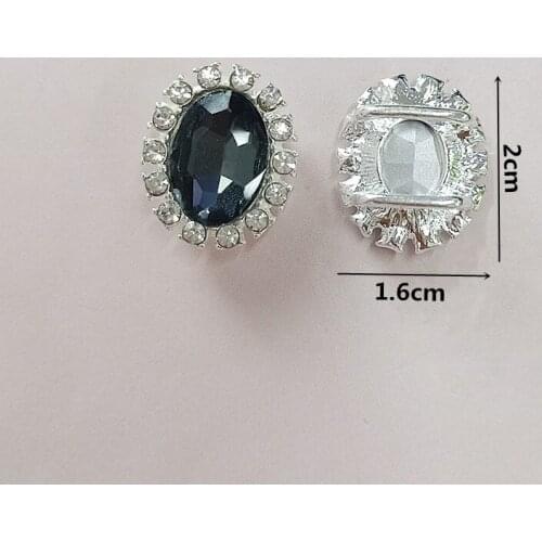 10 PCS 16x20mm Metal Alloy Crystal Rhinestones Oval Connectors Hair Cord Hair Belt Accessories For Jewelry Making