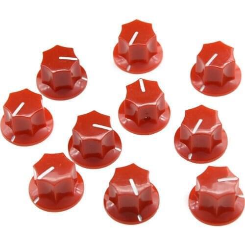 10pcs USA Spec Large Knobs 1/4" MXR Style Jaguar Mustang Knob Red