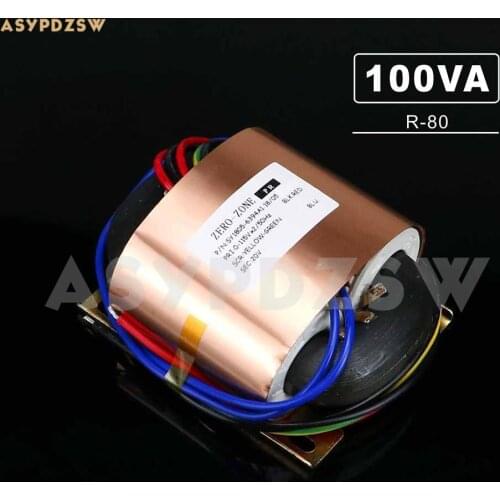 115V/230V R-80 100VA R type transformer With copper foil shield R-Core 100W 18V (Accept custom)