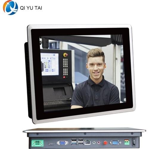 QYT 12" Capacitive Touch Win7 8 10 System Single Touch Screen 800*600 or 1024*768 is optional intel i3 6100U 2.3GHz CPU