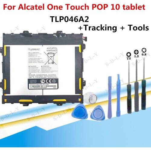 3.8V 4600mah 17.5wh Original battery for TLP046A2 Alcatel One Touch POP 10 tablet Batterie +Tracking + Tools
