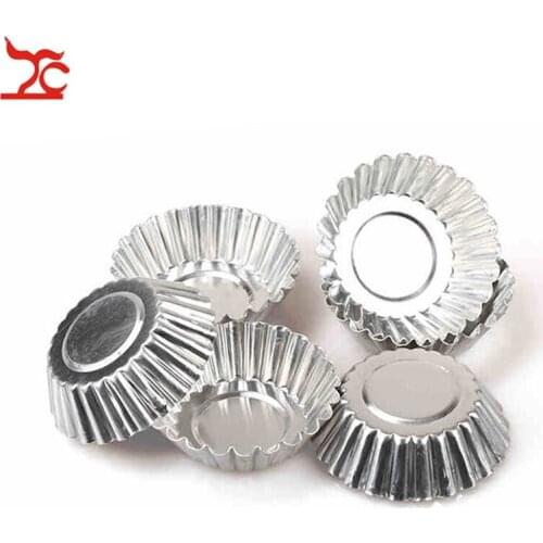 Aluminum Paper Cake Mold Egg Tart Mold Pudding Chrysanthemum Oven Household Non-stick Abrasives Baking Tools Cake Cup Mould