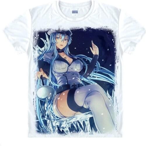 Akame ga KILL T-Shirt Esdeath Shirt Fast Drying T-shirts anime costume summer style Kawaii T-Shirts Girls lolita anime Clothes a