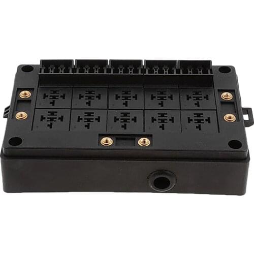 Car Relay Socket Black Box 18 Way Blade Fuse Holder for Automotive Marine