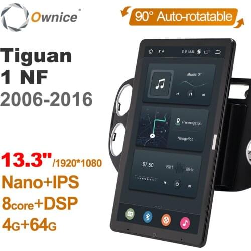 Tesla Style PX6 Android 10.0 Car Multimedia Video Player GPS Navigation Auto Rotatable Stereo For VW Tiguan 1 NF 2006-2016 Radio