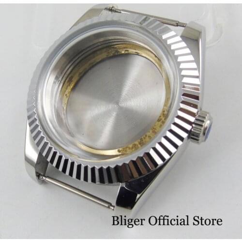 Stainless Steel 40mm Watch Case with Mineral Glass Fit ETA 2836 MIYOTA Movement