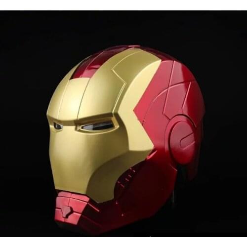 Marvel Avengers Iron Man Helmet Cosplay 1:1 Light Led Ironman Mask PVC Action Figure Toys