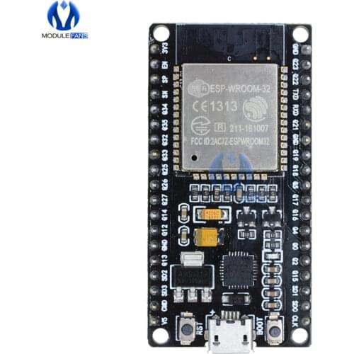 ESP32 Wroom ESP-WROOM-32 WIFI Bluetooth Development Board Dual Core CPU CP2102 Ultra-Low Power ESP32S Micro USB for Arduino