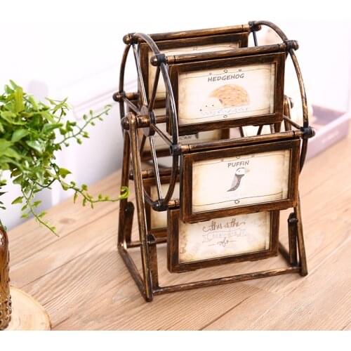 European creative home decoration retro ferris wheel photo frame display bar milk tea shop desktop display studio wedding props