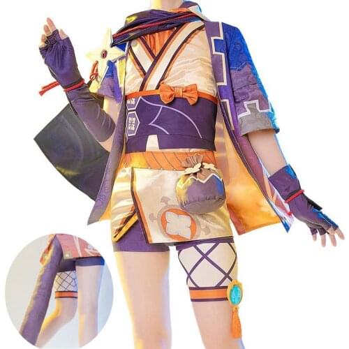 Game Genshin Impact Sayu Costumes Cosplay Women Girls Suit Cute Outfit Full Set Lovely Tail Accessory for Halloween Party