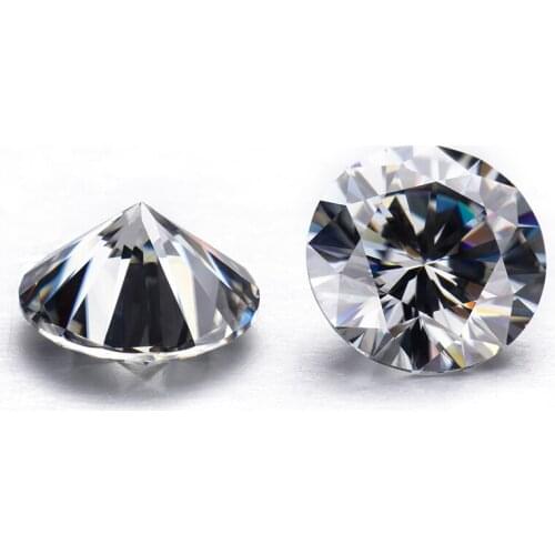 Grey color Round Brilliant Cut 0.8ct-6cts 6.0mm-12mm Moissanite Loose Stones for jewelry making tested positive