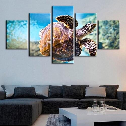 Painting Sea Turtle Full Round Drill DIY Diamond 5D 5 Pcs Embroidery Handicraft Picture Animal Wall Art Home Decor Cross Stitch