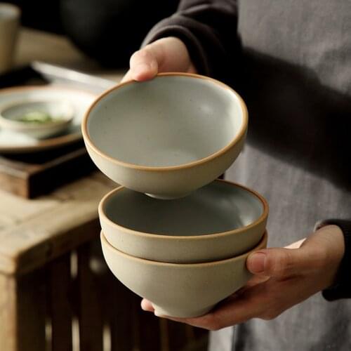 Ceramic bowl birds nest syrup bowl Simple small bowl Japanese tableware set household ceramic cup