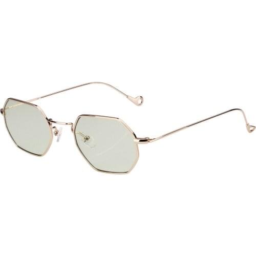 Classic Polygon Sunglasses Men Women Hexagon Square Eyewear Vintage Retro Lady Female Sunglass
