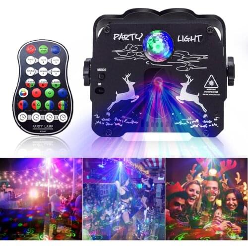 64 Patterns Mini DJ Disco Stage Light RGB Laser Effect Projector USB Rechargeable For Dance KTV Bar Xmas Party Disco Show Lights