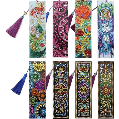 Diamond Painting Bookmarks Diamond Art Bookmark Cross Stitch Diamond Embroidery Kit Special Shaped Drill DIY Number Kit New