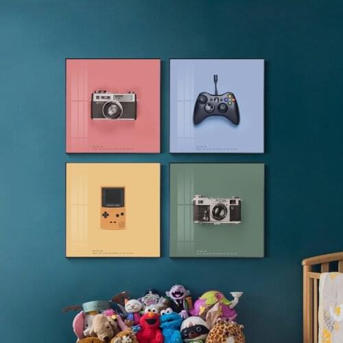 Nordic Canvas Painting Wall Art Prints and Posters Boy Video Game Controller Minimalist Pictures Modern For Boy Room Decoration