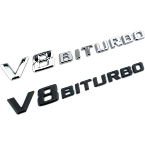 Cheap Car Sticker Car Styling Waterproof Universal High Quality Emblem Vehicle Logos For Benz V8 BITURBO Exterior Decoration New