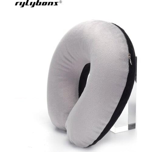 Rylrbons New U Shaped Travel Pillow Car Air Flight Inflatable Pillows Neck Support Headrest Cushion Soft Nursing Cushion