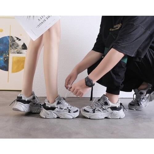 New womens shoes spring and autumn net red all-match casual breathable black womens shoes sports