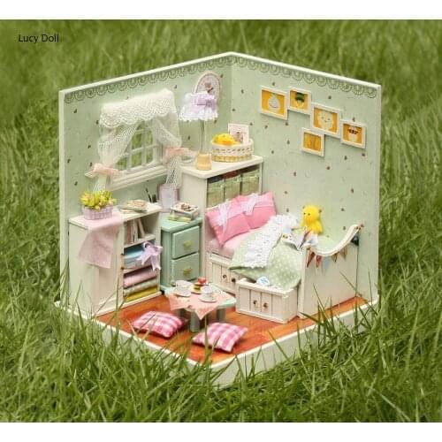 New Handmade Doll House Furniture Miniatura Diy Doll Houses Miniature Dollhouse Wooden Toys For Children Grownups Birthday Gift