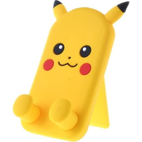 Pikachu Silicone Phone Holder Pokemon Tablet Holder Stand Cartoons Phone Screen Amplifier Phones Socket Kickstand Accessories