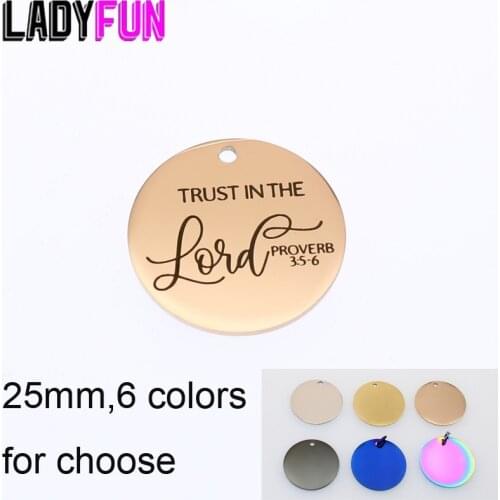 Trust In The Lord Stainless Steel Christian Charms Pendant Charm Personalized Diy Jewelry Supplier