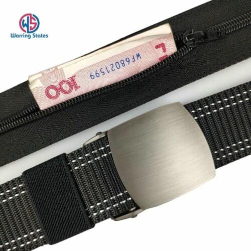 New Travel Hidden Cash Money Belt Bag Anti Theft Waist Packs Casual Nylon Women Men Belt Anti-Theft Wallet Belt Fanny Bags