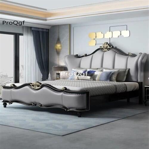 Prodgf 1Pcs A Set Romantic Sweet American Style Home Bedroom Bed(No mattress)