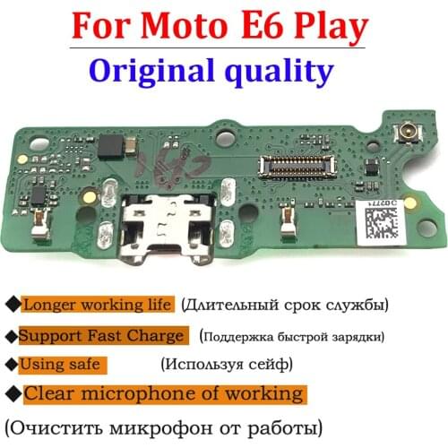 Repair Charging Port Connector Board Flex Cable With Microphone Mic For Motorola Moto E6 Play Plus