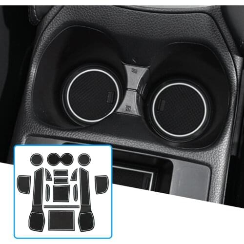 RUIYA For X-Trai 2018 2019 2020 5 Seats Car Door Groove Mat Anti-slip Slot Pad Auto Interior Organizer Accessories Red White