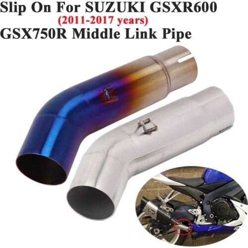 Slip On For SUZUKI GSXR600 L1 - L7 GSXR750 GSX750R 2011 - 2017 Motorcycle Exhaust Escape Modified Connection Middle Link Pipe