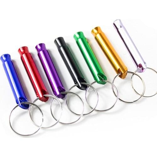 50Pcs Outdoor Emergency Loud Sound Aluminum Alloy Survival Training Whistle Outdoor Camping Hunting Tools Mini Whistles