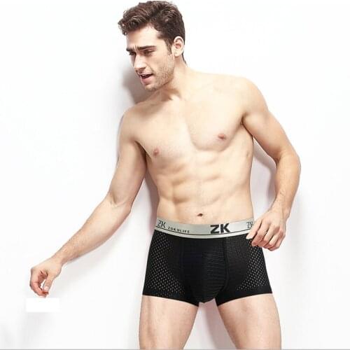8 Pcs/Lot Mens High-End Mesh Breathable And Comfortable Fashion Trend Boxer Briefs