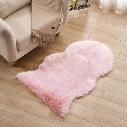 1Pcs Shaggy Carpet For Living Room Home Chair Cover Modern Fluffy Mats Kids Room Mats Silky Washable Faux Fur Area Rug