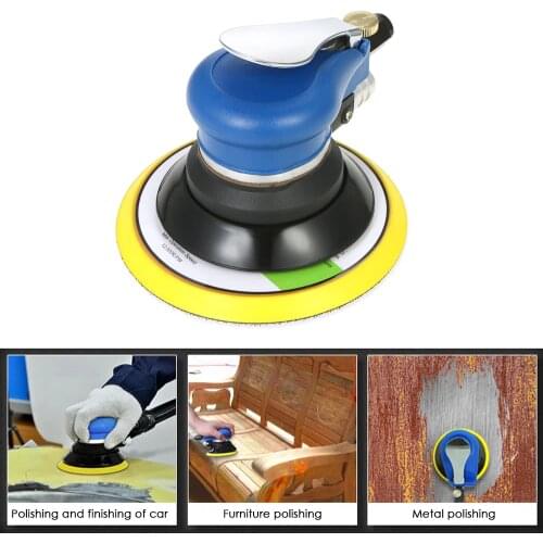 WENXING 6 Inches Air Sander with Vacuum 150mm Pneumatic Sander 6" Air Sanding Machine Pneumatic Tools