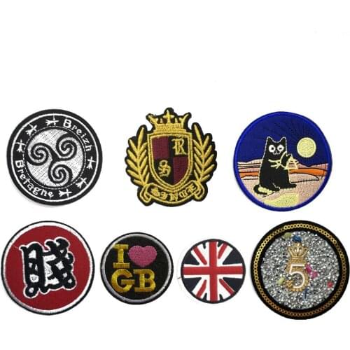 Cartoon childrens badge can be sewn jeans jacket fabric decoration sequins rhinestones DIY clothing accessories 1PCS for sale