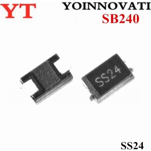 10pcs SB240 SR240 SS24 SMA 2A 40V