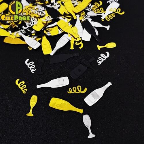 15g Party Confetti Celebrate Event Sequins Wedding Birthday Party Table Decoration Props Champagne Bottle Party Decor Supplies