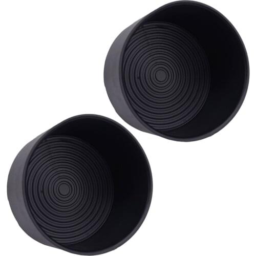 2pcs Car Front Rubber Cup Bottle Holder Inserts Black Fit for Dodge Ram 1500 2500 3500