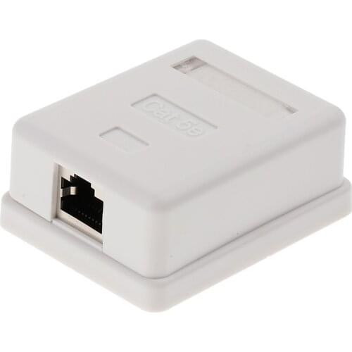 2 Sk.Single Port Cat5e Surface-Mount Box 1x RJ45 Ethernet Port Cat5e RJ45 Network / Internet Cable Wall Mount Junction Box