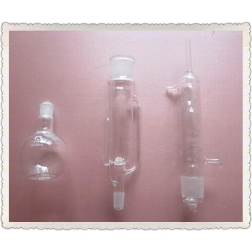 250ml,Glass soxhlet extractor,condenser and extractor body With Flask,Soxhlet Extraction Apparatus