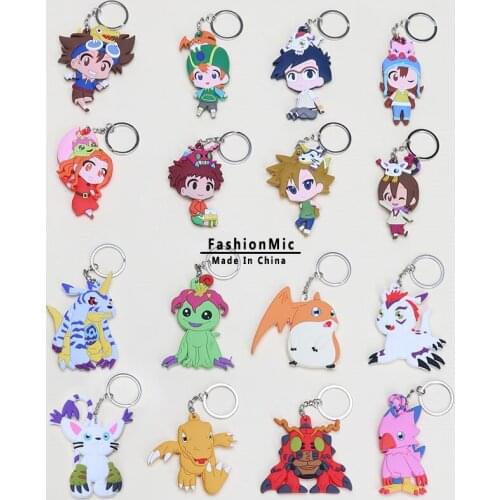 Anime Digimon Adventure Digital Monster lovely Kering Agumon Patamon Tailmon Gomamon Piyomon Gabumon PVC pendant Keychain