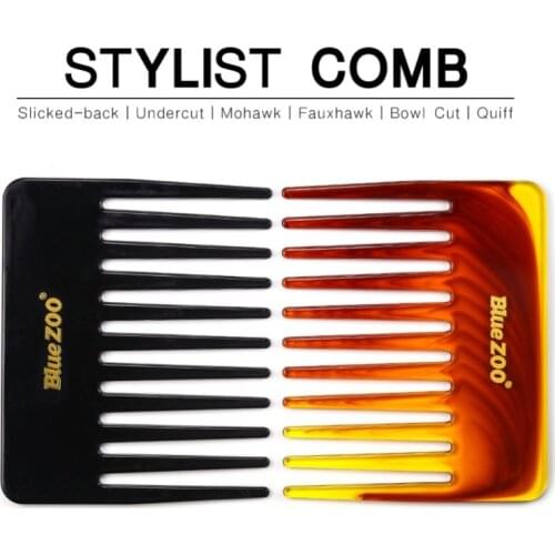 Amber Black Colors Beard Comb Anti Static Pocket Comb with Fine Coarse Teeth For Beard Hair Mustaches Beard Hair Comb Wholesale