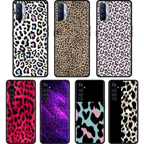 Leopard Print Pattern Call Phone Case For Realme 8 C21 6 Pro 7 C3 GT Master XT C11 2021 5 C15 C12 X50 5G X7 V13 C21Y Cover Capa