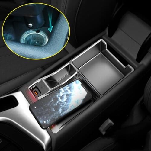 For Audi A4 A4L A5 RS4 RS5 Car Hand Box Wireless Charger Cigarette Lighter Installation Mobile Phone Fast Charging S4 S5 Q5L 201