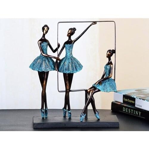 Elegant Minimalist Abstract Ballet Girls Dancer Sculpture Resin Craft Embellishment Accessories for House Decoration and Present