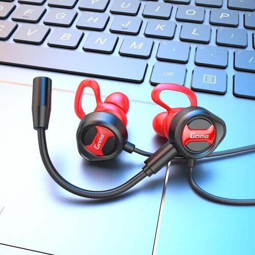 G31 L-Shaped 3.5mm Dynamic Wired In-ear Gaming Earphone with Mic for Phone/PC