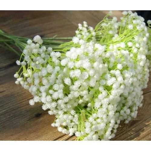 Gypsophila silk baby breath Artificial Fake Silk Flowers Plant Home Wedding Party Home Decoration Free Shipping